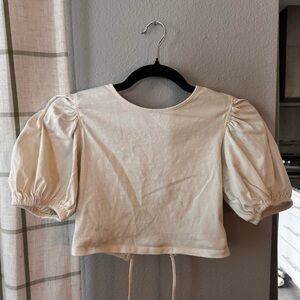 Sunday Best Cream Puff Sleeve Blouse